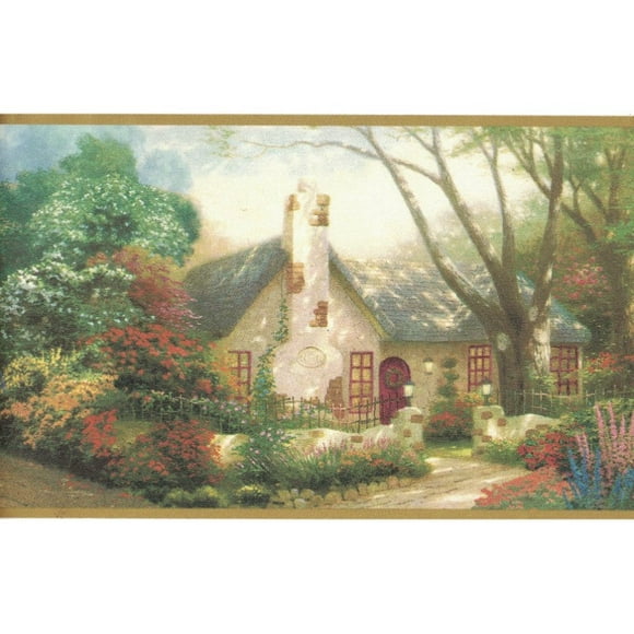 Country Cottage Garden Wallpaper Border MN5005