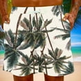 thumbnail image 5 of Aueoeo Graphic Printed Shorts For Mens Drawstring Waist Beach Hawaiian Athletic High Elastic Lightweight Summer Shorts with Pocket, 5 of 9