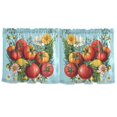 thumbnail image 7 of Yayeee Kitchen Curtains Tier Set of 2 Light Filtering 57"x36" Over Sink Window Panels, Orange Floral Tomatoes, 7 of 7