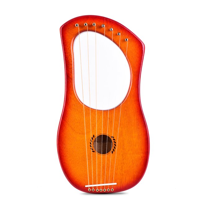 Arpa lira Irfora 7-String Lyre Harp Lyres de estilo antiguo Instrumento de cuerda de madera Okoume con bolsa de transporte / Juego de cuerdas extra / Llave de afinación / Paño de limpieza / 2 púas Irfora Arpa lira