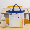 thumbnail image 4 of Ohmyroo Thickened PVC Clear Handbag Waterproof A4 File Organizer With Zipper For Office Professionals, 4 of 6