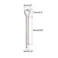 thumbnail image 2 of Unique Bargains Split Cotter Pin, Fixation à Clip en Acier Inoxydable 3x16mm Raccord Argent 90Pack, 2 of 5