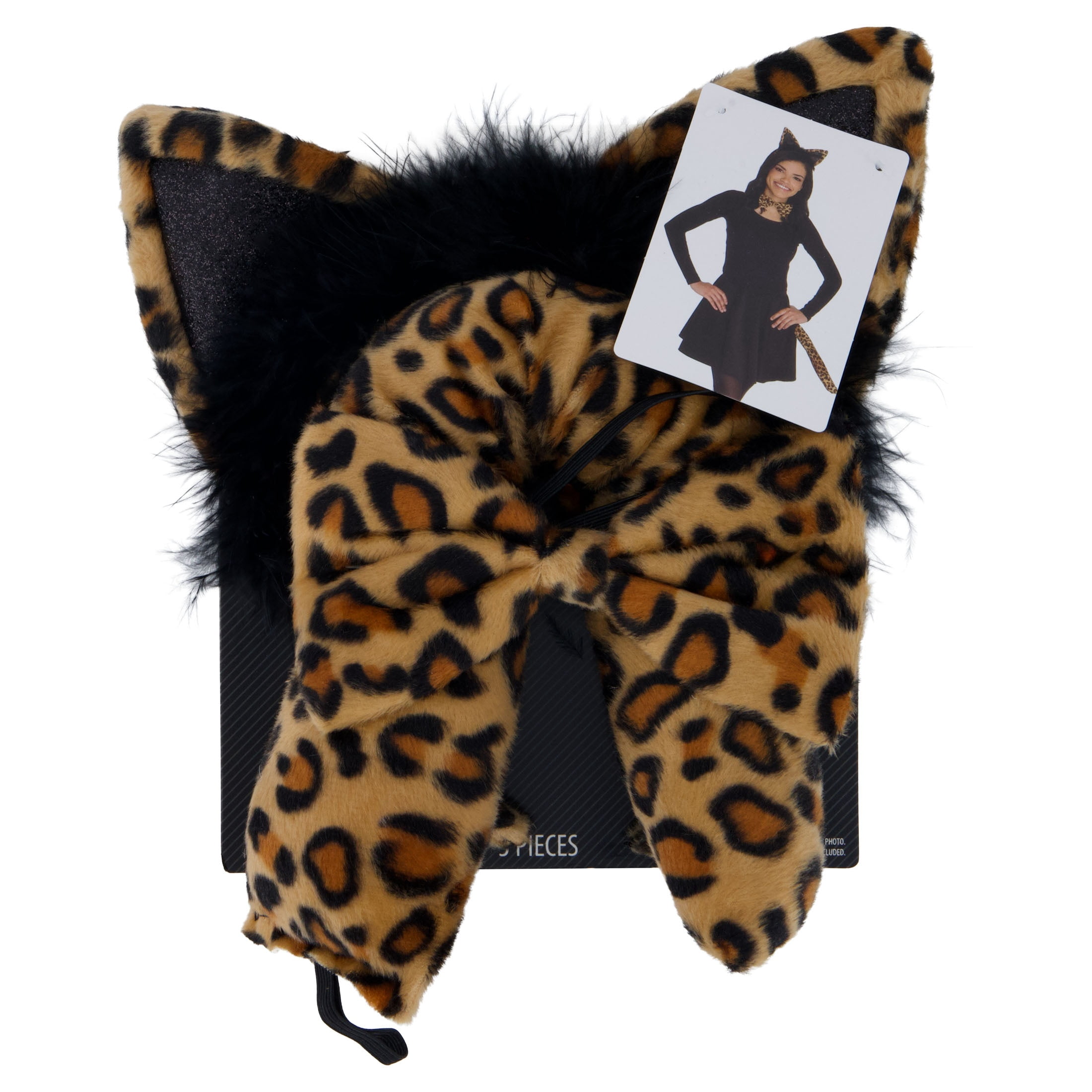 Leopard Costume Accessory Kit for Adults, Multicolor, 3 Pieces, Halloween by Way To Celebrate