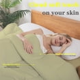 thumbnail image 3 of BedTreat Down Alternative Comforter with Corner Tabs - All Season Quilted Twin Size 240 GSM Light Green Comforter, Machine Washable Microfiber Bedding, 3 of 7