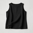 thumbnail image 3 of LIaqionyy Girls Cotton Linen Sleeveless Tank Tops Basic Summer Casual Crew Neck Blouse Solid Color Breathable Loose Vest Shirts, 3 of 7
