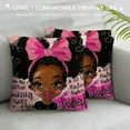 thumbnail image 3 of Nawypu African American Black Girl Home Decorative Throw Pillow Cover, I am Kind Inspirational Quotes Cushion Case for Girls Kids, Bedroom Nursery Sofa Couch Decors Baby Shower Decoration Gifts, 3 of 5