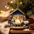 thumbnail image 3 of Clearance!3.15in Nativity Scene Christmas Ornament, Acrylic Hanging Ornament, Holy Family Birth of Christ Mary Jesus Decor, Indoor Outdoor Christmas Tree Decoration Religious Xmas Gift, 3 of 7