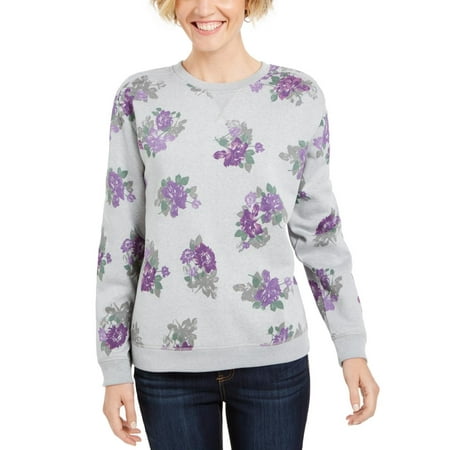 Karen Scott Petite Printed Crewneck Sweatshirt, Petite Petite
