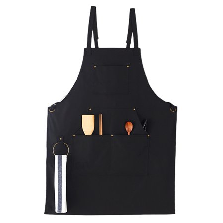 

SONGBIRDTH Kitchen Apron Grilling with Front Pocket Convenient Solid Color Work Apron