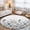 White, Gray, Charcoal, Silver, variant on Round Rugs 3Ft, Grey Eucalyptus Leaves Round Area Rug Washable Indoor Throw Carpet, Farm Wildflowers Country Plants Small Non Slip Circle Rug for Bedroom Living Room Home Decor Aesthetic
