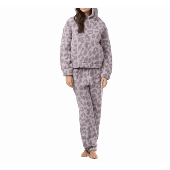 Splendid Women's 2-Pc. Printed Hooded Jogger Pajamas Set Medium