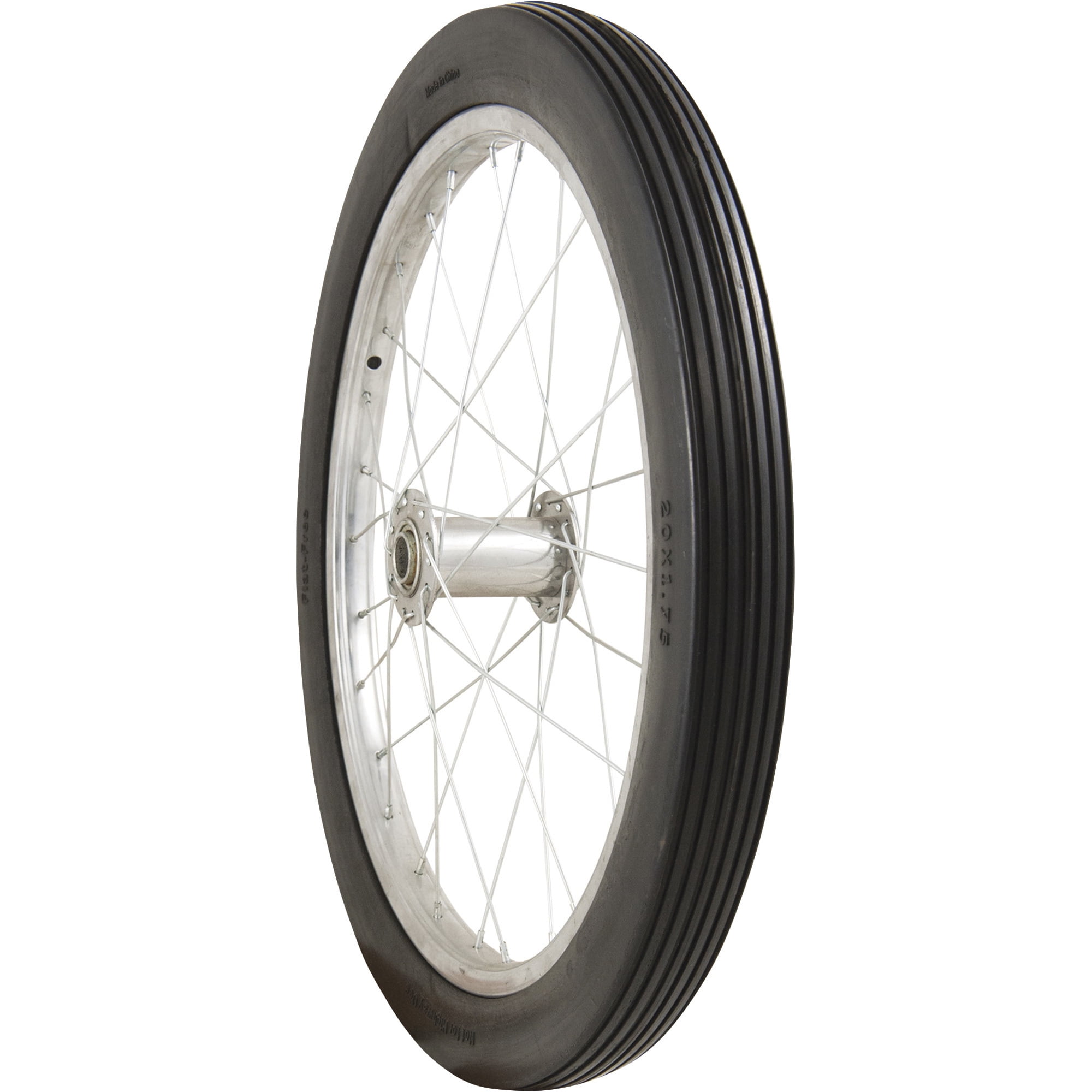 Marathon Tires Flat-Free Tire on Steel Spoke Rim, 3/4in. Bore, 20 x 1.75in.