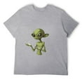 thumbnail image 3 of Hanmun Men's Y18K Alien T-Shirts Short Sleeve Cotton Round Crew Neck 2XL T-Shirt Moisture Wicking Gray USA, 3 of 9