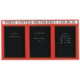 thumbnail image 5 of Aarco Products OADC3672-3H 3-Door Enclosed Directory Cabinet with Header - Clear Satin Anodized, 5 of 19