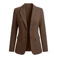thumbnail image 5 of Mifsaly Womens Business Casual Blazers Long Sleeve Notch Lapel Work Office Suit Jackets Two Buttons Slim Fit Professional Blazer Coats Brown,M, 5 of 9