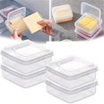 thumbnail image 3 of CHUANK Set of 4 Sliced Cheese Storage Containers Reusable Butter Storage Containers with Lids Cheese Containers for Kitchens Restaurants Hotels, 3 of 5