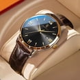 thumbnail image 2 of Poedagar mens fashion calendar watch top brand simple luminous waterproof business luxury leather men's wristwatch Reloj Hombre, 2 of 10