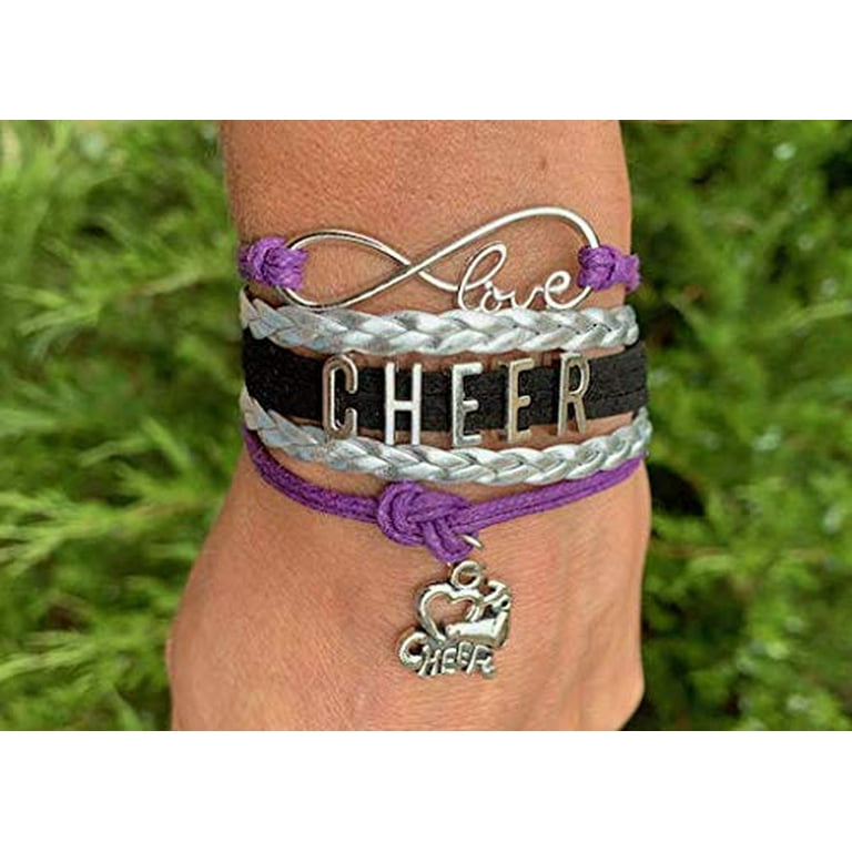 Cheer Bracelet Cheerleading Charm Infinity Bracelet Cheer