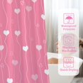thumbnail image 6 of Pink Valentines Heart Shower Curtains for Bathroom, Modern Romantic Fabric Waterproof Shower Curtain Set with 12 Hooks, 72x72 inches, 6 of 6