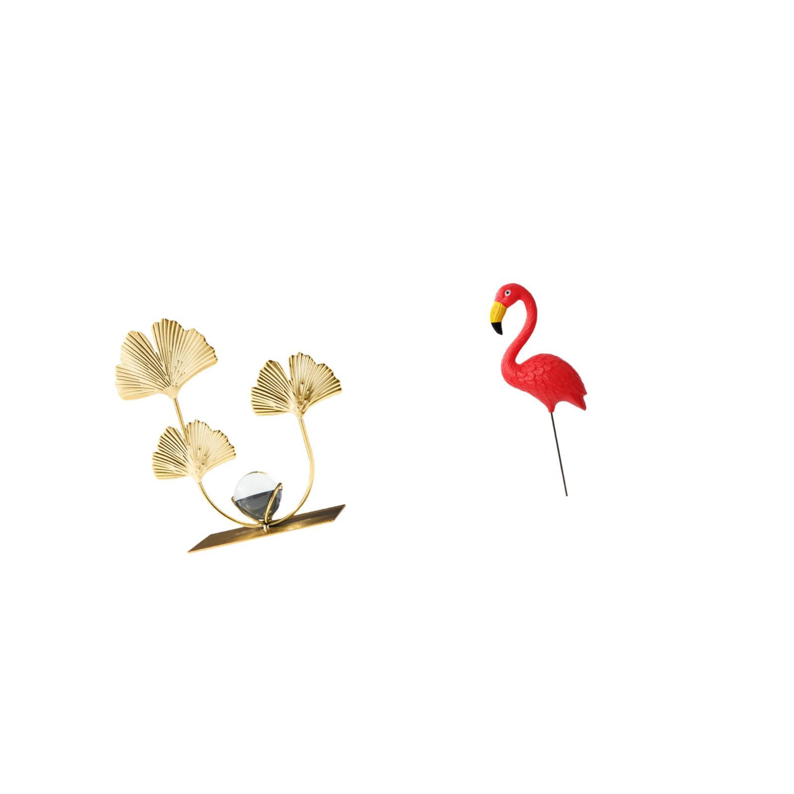 Figurine Statue Metal Flowers Leaf Sculpture Iron Material Birthday Gift for Living Room Office Garden