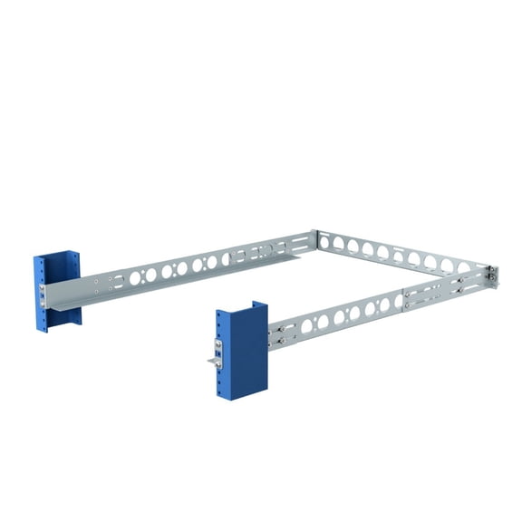 RackSolutions 1U 2Post Universal Rack Rail with Wirebar, 24" Depth, Compatible with Dell, HP, IBM, Cable Management Included