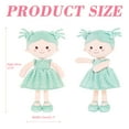 thumbnail image 2 of First Baby Doll Plush Rag Doll Sleeping Cuddle Buddy Doll Soft Baby Doll for Girls Wear Green Polka Dot Dress 13", 2 of 11