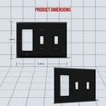 thumbnail image 2 of ENERLITES Combination Triple Light Switch Plate, Double Toggle/Single Decorator Switch, Standard Size 3-Gang, Polycarbonate Thermoplastic, 881231-BK, Black, 2 of 5