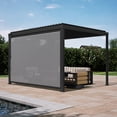 thumbnail image 2 of Mirador 12' 80/88S Outdoor Pergola Aluminum Pull Down Privacy Screen, Charcoal (Pergola accessory), 2 of 7