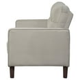 thumbnail image 3 of Bow 54 Inch Loveseat- Grid Tufted Back- Track Arms- Self Welt Trim- Beige, 3 of 6