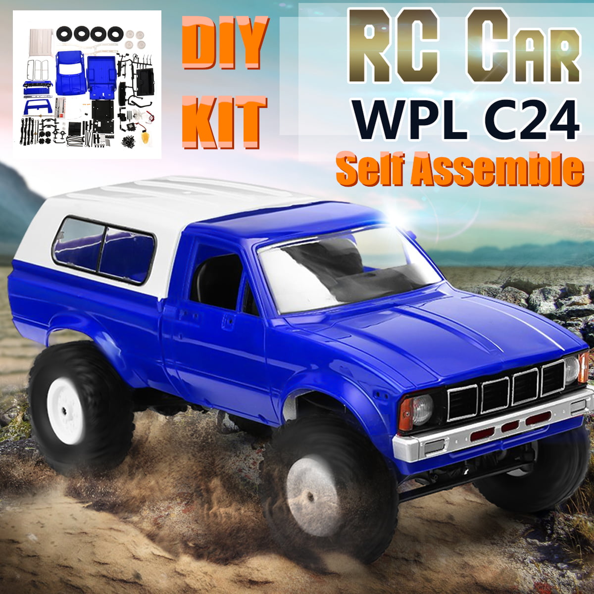 WPL DIY 1:16 Military Truck Buggy Crawler Car Truck 