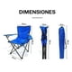 thumbnail image 3 of 2 Sillas Plegables CJR Azul para Playa Campamento y Exteriores, 3 of 8