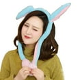 thumbnail image 6 of Plush Ear Moving Jumping Hat Cute Fluffy Cap Soft Warm Headwear Bunny Hat Christmas Holiday Party Gift Comfort Valentine's Day and Easter Hats(Purple), 6 of 6