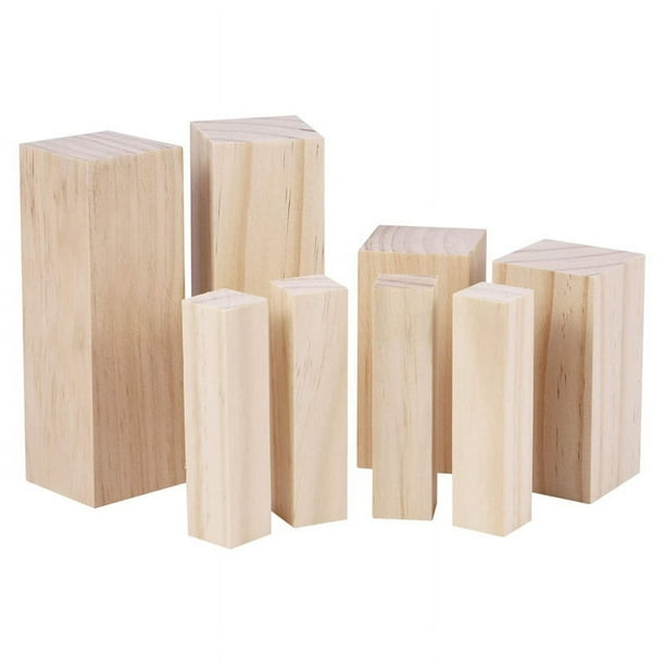 8 Piezas de Tilo Natural Tallado en Blanco de Madera, Madera de Balsa, Sin Tratar, para NiñOs, Adultos, , Tallado de Bricolaje