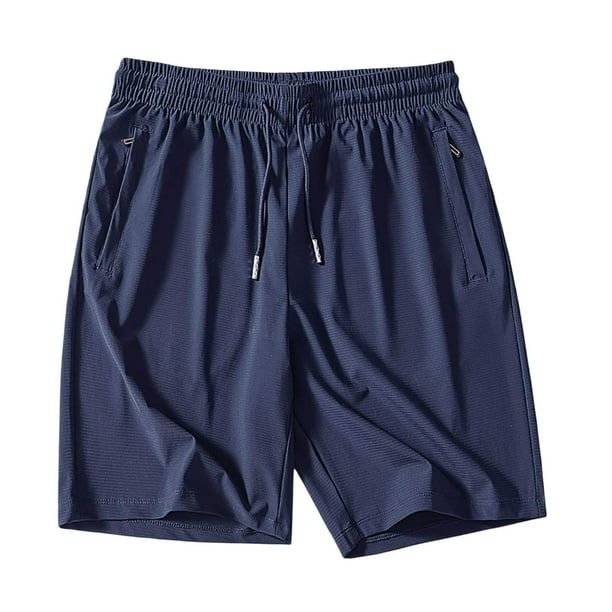 MKLEKYY Pantalones Cortos Casuales de Verano para Mujer, de Seda de Hielo, Holgados, de Largo Medio, para Entrenamiento, Cómodos, con Cintura Elástica y Cordón, de Color Puro y Básico.