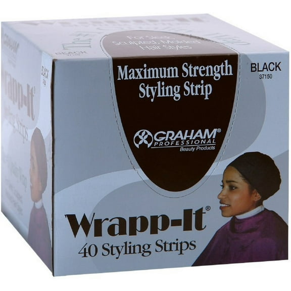 Graham Wrapp-It Maximum Strength Styling Wrap, Black 40 ea (Pack of 4)