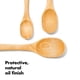 thumbnail image 3 of Juego de cucharas de madera OXO Good Grips, 3 piezas, color marrón, 3 of 9
