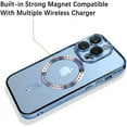 thumbnail image 2 of Case Made for iPhone 15 Pro 6.1 Inch [Built-in Camera Protector] [Compatible with MagSafe] Anti-Scratch Shockproof Protective Electroplated Case for Women Men - Light Blue, 2 of 12