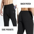 thumbnail image 5 of Baleaf Men's 27" Cotton Lounge Casual Pants Lightweight Joggers Sweatpants Workout Pocketed Pajamas 7/8 Length Black Size S, 5 of 7