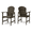 Grey, variant on Tcbosik Set of 2 Modern Armchairs, Adirondack Dining Chair, Weather-Resistant Lounge Chair, Wood Chair for Patio, Garden, Backyard, Natural