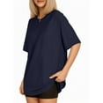 thumbnail image 2 of MOYIKO Oversized T Shirts for Women Short Sleeve Loose Fit Crewneck Tees Summer Tops, 2 of 8