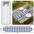 thumbnail image 3 of Navy Blue Plaid Table Runner Linen Burlap Table Runner 48 Inches Long Spring Farmhouse Buffalo Checkered Dresser Scarves for Kitchen Island Coffee Dining Party Wedding Banquet Holiday Decor 13"x48", 3 of 8