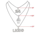 thumbnail image 2 of Deck Your Neck with This Iced Out Selection of Layered Hip Hop Word Pendents on Twisted Rope Chains. Elevate Your Look - Shout Out Your Vibe! - GJM Neck 298 SILVER, 2 of 4