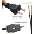 thumbnail image 3 of ERSAN-Lamp Cord with Inline Rotary On/Off Switch and Prong Plug, 6 Feet Extension Cords for Light Project and Repair Lights Cable, 18 AWG SPT-2 Wire UL Listed, 2 Pack, 3 of 4