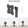 thumbnail image 4 of Soporte Universal para TV de Mesa, Base de Vidrio Templado Ajustable en Altura, para Pantallas 17-43 Pulgadas, VESA 200x200, Carga hasta 40kg (TS103), 4 of 7