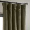 thumbnail image 6 of Half Price Drapes Signature Denver Taupe Velvet Blackout Curtains For Bedroom(1 Panel), 50WX 108L, 6 of 12
