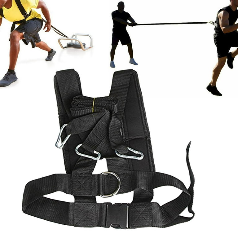 Fitness Shoulder Strap Sled Weight Elastic Padded Buckle Harness