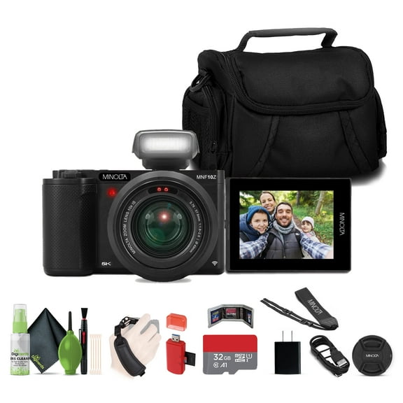 Minolta 72MP Camera w/10x Optical Zoom, Black