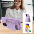 thumbnail image 5 of Dteck for Samsung Galaxy S21 Ultra Case with RFID Blocking Card Holder, Galaxy S21 Ultra Crossbody Wallet Case Shockproof Purse PU Leather Protective Back Cover,Purple, 5 of 9