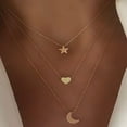 thumbnail image 4 of 14K White Gold Plated Star Heart & Moon Necklace, 4 of 4
