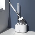 thumbnail image 5 of Juego de escobilla y escobilla para inodoro, escobilla y soporte para inodoro 2 en 1 para limpieza de baño, escobilla y soporte para inodoro de silicona montado en la pared, 5 of 5